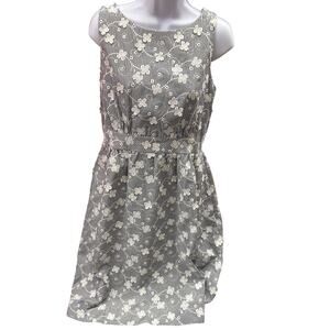 Calvin Klein women 8 Blue Floral  A Line Fit and Flare Midi Dress Sleeveless